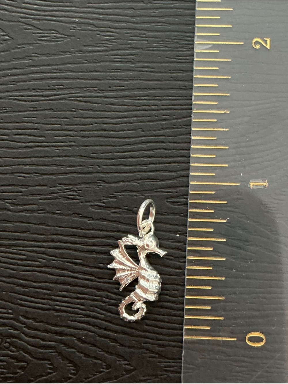 Sterling Silver Seahorse Pendant Charm Detailed Ocean Nautical Mini Charm 0.75